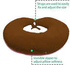 Professional Gaming Pillow for Lap; Arm Rest Pillow Gaming Lap Pillow with Crochet Support - Eliminate Pain in Gaming (Brown)