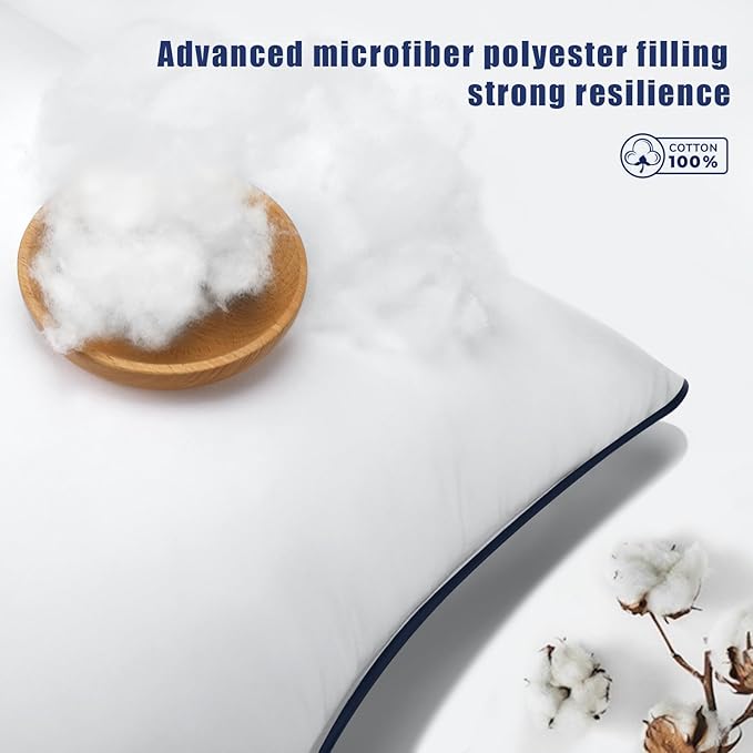 OKBA 14x14 Throw Pillow Inserts Set of 2-Fluffy Square Cushions with 100% Cotton Covers-Decorative White Pillow Fillers for Sofa, Bed, Couch, Living Room, Indoor Hotel Pillows