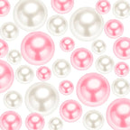 300Pcs Pearl Vase Filler, Ivory Lightpink No Hole Faux Pearl Beads for Centerpieces Vases, Candle Centerpieces, Wedding Birthday Party Home Decor 8/10/14/20mm