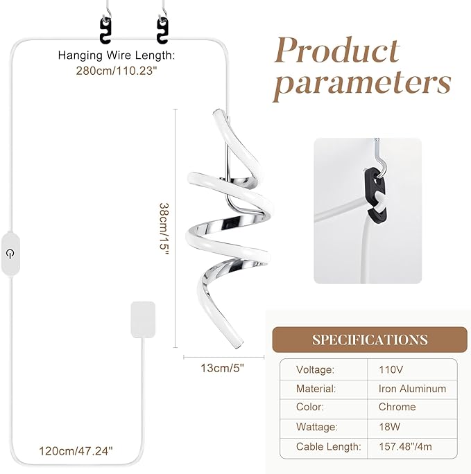 Modern LED Pendant Light Fixtures Pendant Lights Kitchen Island Lighting Adjustable Height Chrome Hanging Lamp