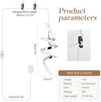 Modern LED Pendant Light Fixtures Pendant Lights Kitchen Island Lighting Adjustable Height Chrome Hanging Lamp