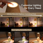 WILIT Wireless Lamp Shades for Table Lamps, 3-Level Brightness Wine Bottles Lamp, Cute Desk Lamps for Bar Decor with RGB Lights for Room, Rechargeable Light, Modern Decorative Lamp, Gifts for Women