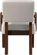 Accent Chair, PU Leather Chair for Living Room Oversized Armchair with Soft Seat and Armrests for Bedroom Dinning Reading Waiting Room (One Chair)