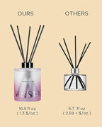 M&SENSE Cherry Blossom Reed Diffuser Set - 16.9 fl oz Long-Lasting Scent, Non-Toxic Natural Essential Oil Diffuser with Sticks, Home Fragrance Diffuser Gift for Office Bathroom Bedroom