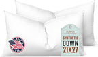 Pillowflex Synthetic Down Alternative Pillow Inserts for Shams - Comfy Pillows for Sleeping, Perfect Pillow & Best Sleeping Pillows, Handmade Down Alternative Throw Pillow Inserts - (21x27 Set of 2)