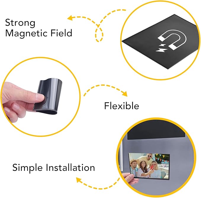 YixangDD 20 Pack Magnetic Picture Frame, 2.5 x 3.5 Inches Fridge Magnetic Photo Frames, Magnetic Photo Frames for Refrigerator, Home, School, Office (Black)