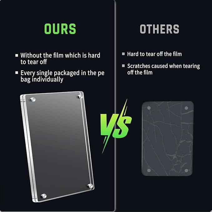 10 Pack Magnetic Picture Frames for Refrigerator 4x6, Acrylic Fridge Magnet Frame, Stylish Clear Framless Photo Frame for Home, Office, School Locker Display