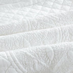 Calla Angel Sage Garden Luxury Pure Cotton Quilt, King, White