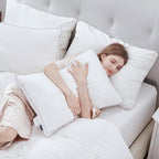 Globon Luxury Feather Down Pillow King Size,Firm Gusseted Bed Pillows for Sleeping, Hotel Collection Fluffy Pillow, 18"X34", Pack of 1