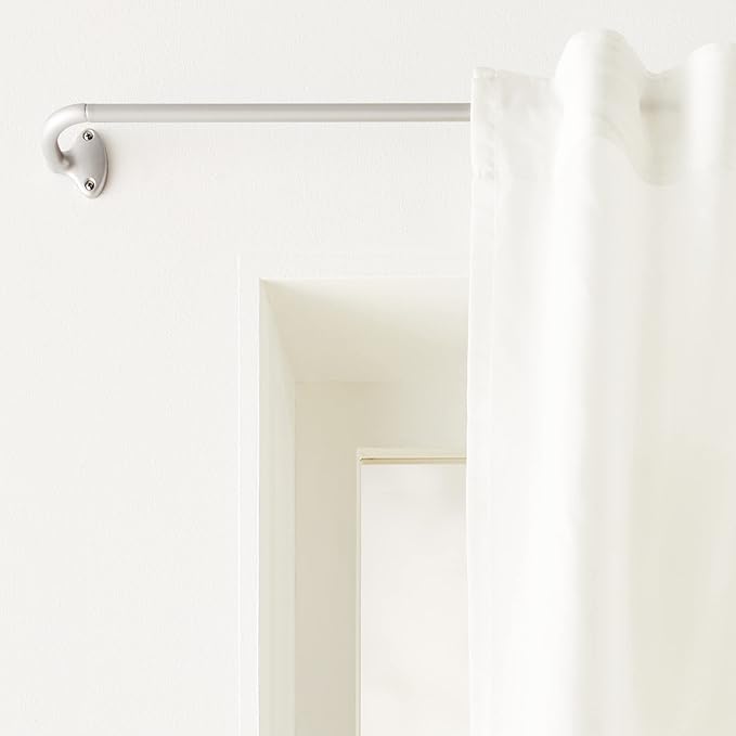 Amazon Basics Room Darkening Blackout Curtain Rod - 88" to 120", Nickel