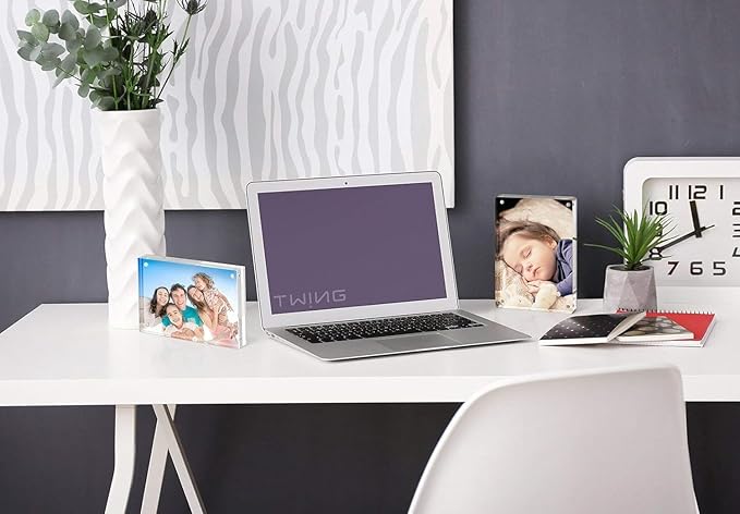 TWING 5x7 Acrylic Frame,75 Cases (20 Pack/Case) Pallet Package for Small Business,12+12MM Thicker Double Sided Acrylic Frame,Freestanding Clear Picture Frame for Desktop Display