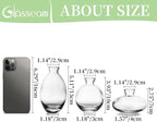 Glass Bud Vase for Centerpieces: 12Pcs Glasseam Clear Mini Small Vases for Flowers Bulk Flower Vase Set Aesthetic Cute Handmade Tiny Short Wedding Table Centerpiece Decor