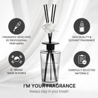 COCODOR White Flower Reed Diffuser / April Breeze / 1 Pack / Home & Office Decor Aromatherapy Diffuser Oil Gift Set / Large Size, Large Capacity, Big Size Diffuser, Black Edition/16.9Ounce(500 ml)