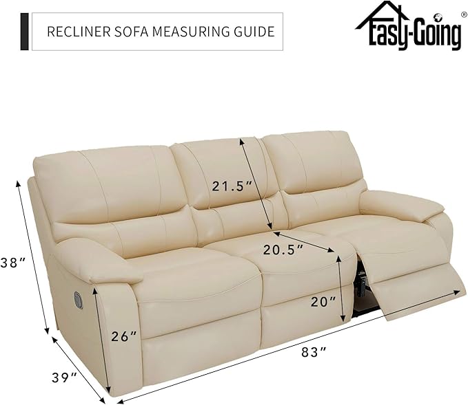 Easy-Going 8 Pieces Recliner Sofa Stretch Sofa Slipcover Sofa Cover Furniture Protector Couch Soft with Elastic Bottom Kids, Spandex Jacquard Fabric Small Checks Tan