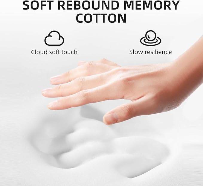 BABUR Car Headrest Pillow for Driving - Travel Neck Pillow Memory Foam for Neck Pain Relief