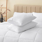 CozyLux Twin Comforter Set with Sheets White, 5 Pieces Bed in a Bag, White Comforter Twin Size, All Season Bedding Set with Stitch Quilted Comforter, Flat Sheet, Fitted Sheet, Pillowcases