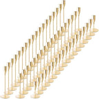 Taper Candle Holders,Tall Metal Candlestick Holders,French Gold,Set of 54,Three Heights,Candle Stick Holder for Wedding Centerpiece Decoration,Dinning,Festival,Party or Home Decor