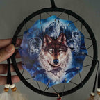 Remorelt Wolf Dream Catchers，3-Layer Circle Wall Hanging with Different Wolf Art for Wolf Lover Room Decor,Ideal Bedroom Wolf Home Decor,Dream Catcher for Boy Kids(DC01 6Inch Wolves)