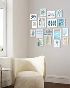 KBKBART Coastal Cowgirl Room Decor Aesthetic Set of 17, Coasta l Granddaughter Room Decor, Blue coastal Cowgirl Wall Art Prints, Trendy Beachy Wall Decor for Dorm Bedroom, Preppy Surf Posters for Teen Girls, Coastal cowgir l Decor (Unframed)