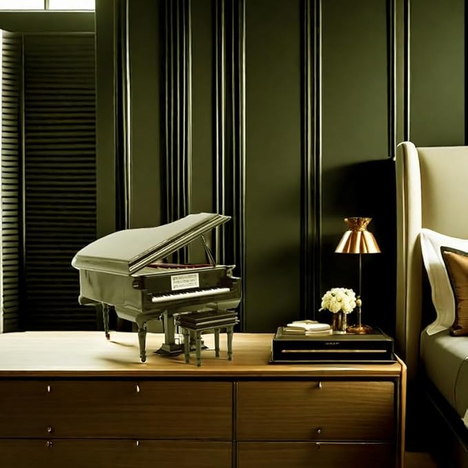 Piano Music Box with Bench and Black Case Musical Boxes Gift for Christmas/Birthday/Valentine's Day, Melody Spirited Away