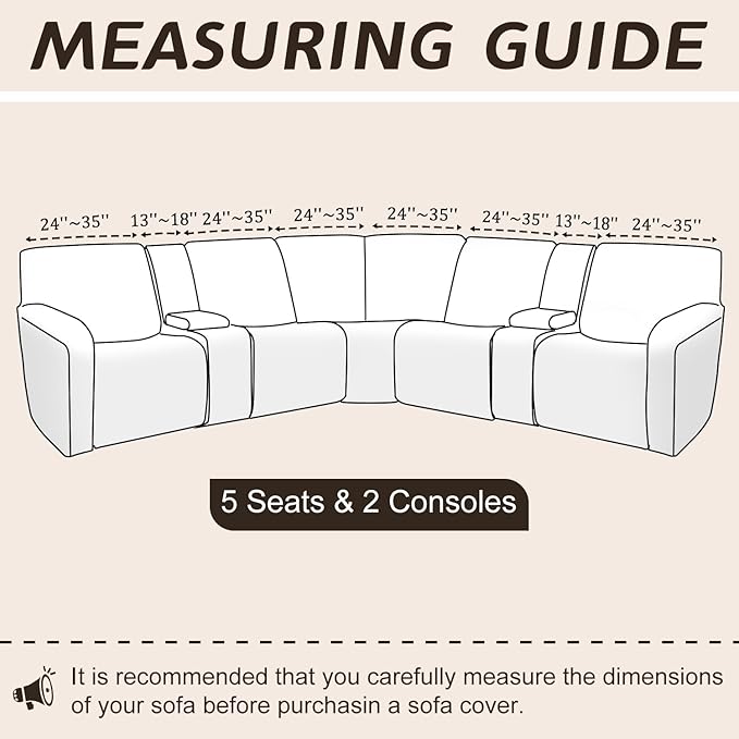 Arfntevss Sectional Recliner Couch Covers Velvet Washable Corner Sectional Sofa Cover for Reclining Couch Stretch Soft Thick L Shape Recliner Slipcover Set (5 Seat with 2 Console Cover, Light Blue)