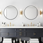 Fabuday Black Circle Mirror for Wall Decor 18 Inch - Bathroom Round Mirror with Matte Frame, Small Circular Mirrors for Entryway, Hallyway, Living Room, Bedroom