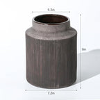 Farmhouse Vase for Home Decor, Vintage Rustic Terracotta Flower Vase Suitable for Home Decor, Living Room, Shelf, Dining Table. Large 7.2 * 9 in