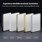 Bronze Bathroom Mirror 60x36 Inch, Brushed Bronze Metal Frame Mirror for Wall, Rounded Rectangle Bathroom Vanity Mirror with Tempered Glass, Anti-Rust, Horizontal/Vertical