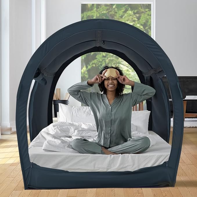 LEEDOR Bed Tent Dream Tents Bed Canopy Shelter Cabin Indoor Privacy Warm Breathable Pop Up Twin/Full/Queen for Kids and Adult Patent Pending(Mattress Not Included)