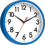 AKCISOT Wall Clock 8 Inch Silent Non-Ticking Modern Clocks Battery Operated - Analog Small Classic for Office, Home, Bathroom, Kitchen, Bedroom, School(Blue)