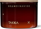 Skandinavisk TAKKA 'Fireplace' Scented Candle. Fragrance Notes: Hacked Pine, Haysmoke and Raw Wool. Masculine Scent. 3.17 oz.