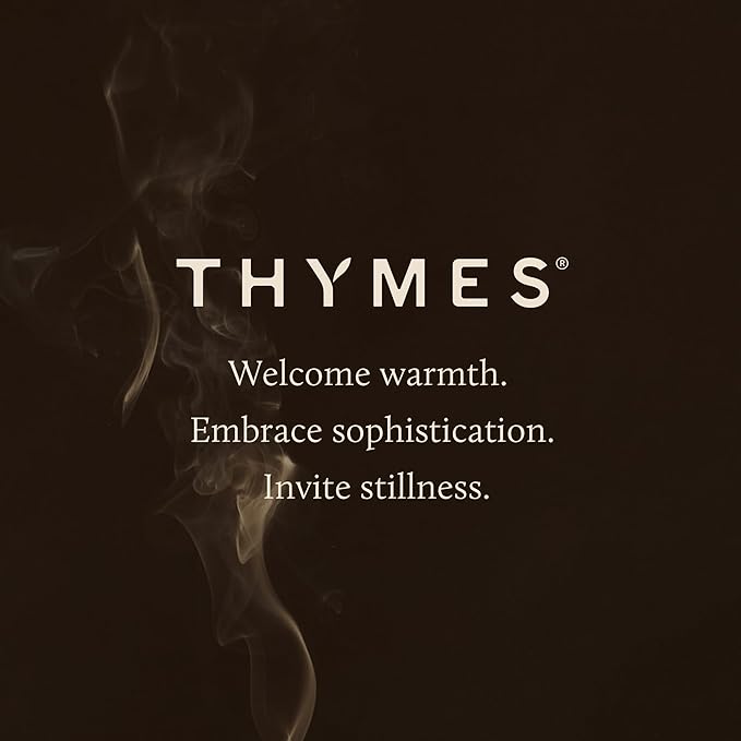 Thymes Petite Oil Reed Diffuser Set – Includes Reeds, Fragrance Oil & Glass Bottle – Luxury Scent Diffusers for Home Decor –Fresh Evergreen, Smoky Wood & Golden Amber (Noir Woods, 4 fl oz)