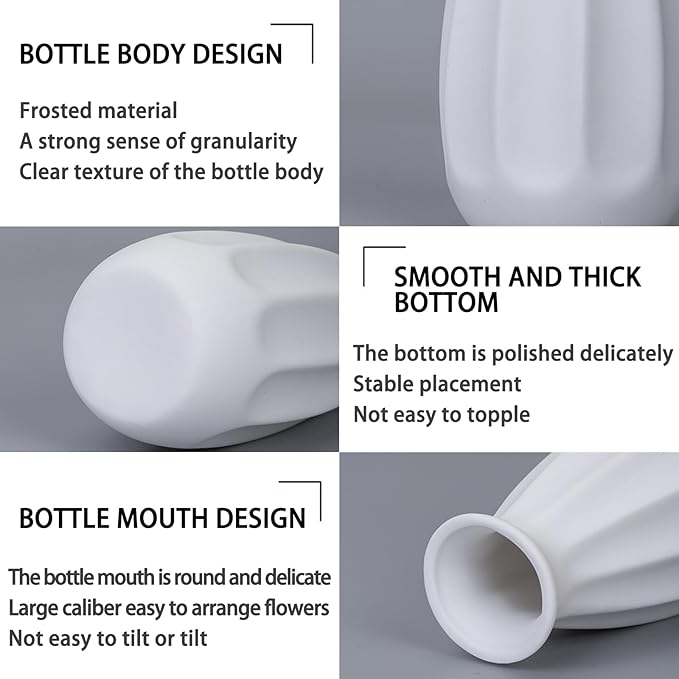 5'' White Ceramic Bud Vases Set of 10,Small Vases in Bulk for Flowers,Mini Vases for Centerpieces,Modern for Floral and Pampas Grass,Boho for Wedding,Party,Table Home Decor