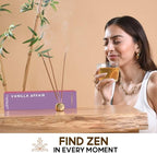 Folkulture Incense Sticks with Holder for Gift | Set of 6 (120 Fall Insence-Stick) | Organic Fall Scents with 45 Mins Burn Time | Vanilla Incense-Set | Lavender Incienso | Non Toxic Inscents-Sticks