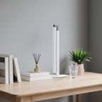 White LED Desk Lamp - Foldable Industrial Desk Light for Home Office, 15W Dimmable Table Lamp for Reading with Base, 4 Color Temps, 16" Eye Caring Metal Desktop Task Lamp for College Dorm Study