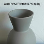 Fake Flowers in Vase for Centerpieces, Faux Flowers in Modern Ceramic Vase Set of 3 with 8 Artificial Autumn Chrysanthemums Home Decor