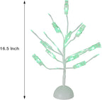 Money Tree Gift Card Holder Table Stand Creative Display with Green Lights and 10 Clips for Chirstmas, Graduation and Birthday