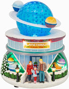Planetarium Theatre Theme Celestial Planet Stars LED Lights Animated Christmas Village with Motion and Sound 7" x 7" x 8"
