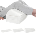 BALAPET 3-in-1 Adjustable Height Wedge Pillow, 7" Height Leg Knee Pillow for Side Sleepers & Aligns Spine, Supportive Bolster Pillow for Pregnancy Relieves Pressure Hip Leg Elevation, 26", White