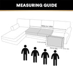 PrinceDeco Sectional Couch Cushion Covers 3 Pieces Velvet Separate Couch Cover Extra Large Stretch Sofa Slipcover Washable Furniture Protector for Sectional Sofa(Each Width Up to 40", Ivory)