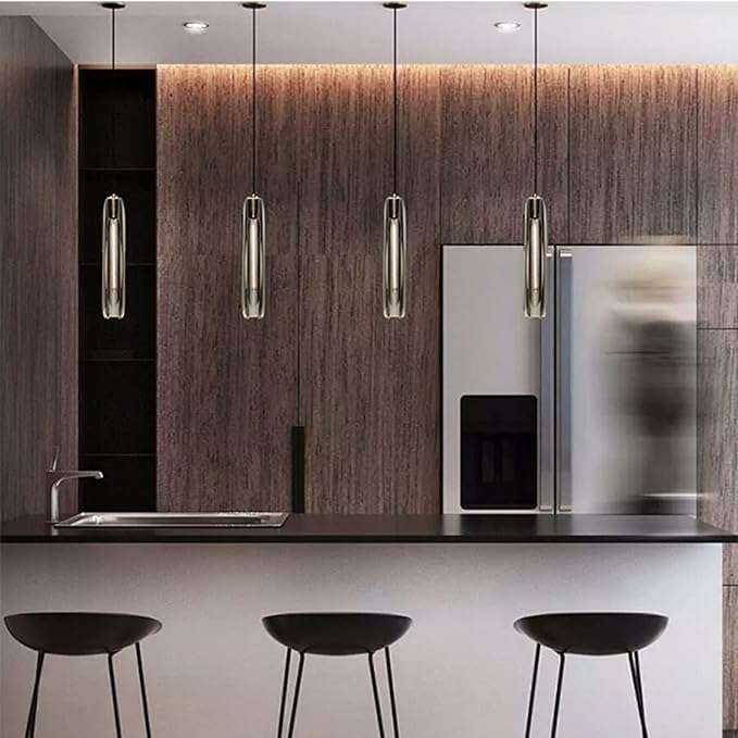 Pendant Lights Kitchen Island Pendant Lights Pendant Light fixtures Kitchen Pendant Light pendent Light Smoke Gray Crystal lampshade Island Pendant Lights for Kitchen