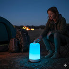 Smart Touch Bedside Table Lamp [Multi-Color & Warm Lights], 3600mA Cordless Small Table Lamp Rechargeable, 7 Colors & Fully Dimmable LED Night Lights for Bedroom Nightstand Nursery Living Room