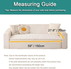 Couch Cover for Dogs Washable, Fuzzy Pet Couch Covers for 3 Cushion Sofa Pet Friendly, Non Slip Sofa Cover (White, 27.6" x 59"/70 x 150cm)