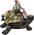 Sunthus Garden Gnome Turtle Statues Yard Art Resin Figurine Decorations Outdoor Garden Décor