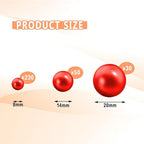 300Pcs Vase Filler Red No Hole Faux Pearl Beads for Vase Filling Decorations, Candle Centerpieces, Wedding Centerpieces, Home Party Decor (8/14/20mm)