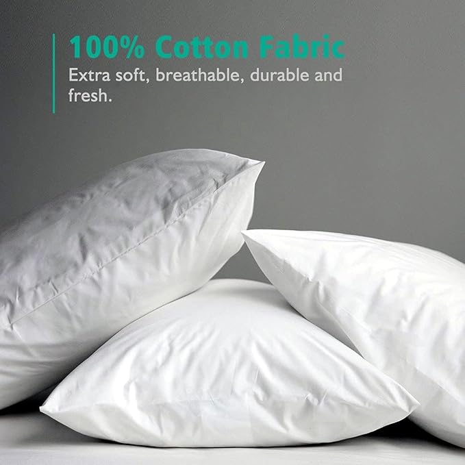 APSMILE 24x24 Down Feather Throw Pillow Inserts 2 Pack - Premium Soft Cotton Euro Square Decorative Pillow Core Set for Bed, Sofa, Couch, Ivory White