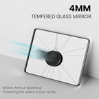 Brushed Nickel Bathroom Mirror 48x32 Inch, Brushed Silver Metal Frame Mirror Wall Mounted, Rounded Rectangle Bathroom Vanity Mirror, Tempered Glass, Anti-Rust, Horizontal/Vertical