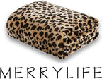 MERRYLIFE Leopard Throw Blanket Decorative Fleece Throw | Ultra-Plush Colorful Oversized | Couch Blanket Travel Lap | King Size(90" 102", Cheetah)