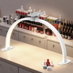 NEEWER Basics 29" Half Moon Nail Light for Desk, 36W Foldable Nail Tech Table Arc Lamp, LED Manicure Half Ring Light with Phone Holder for Makeup Beauty Tattoo Overhead Video Recording, HM02-D