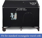 Crib Blackout Cover for Pack N Play - Travel Crib Cover, Breathable Baby Netting Cover/Tent for Indoor or Outdoor Portable Stretchy Blackout Tent, Net Curtains